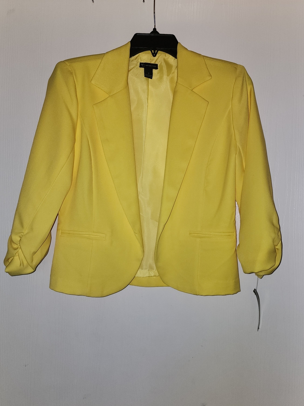 New Directions Bright Yellow Women's Blazer Jacket